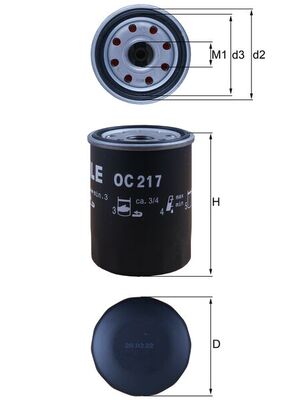 Filtro olio - OC 217 KNECHT