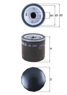 Oil Filter - OC 243 KNECHT
