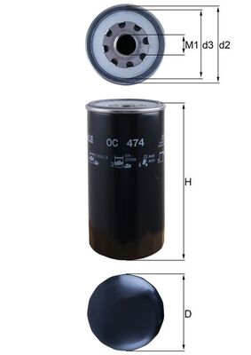 Filtro olio - OC 474 KNECHT