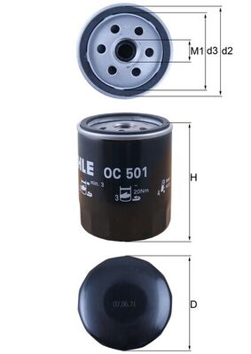 Oil Filter - OC 501 KNECHT