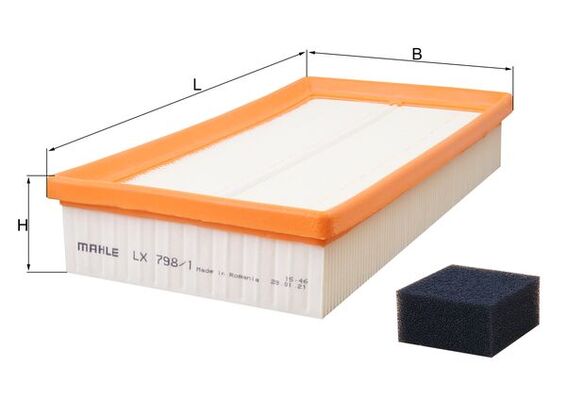 Air Filter - LX 798/1 KNECHT