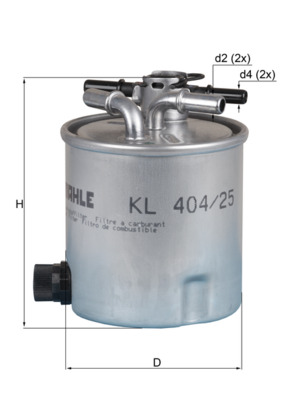 Fuel filter - KL 404/25 KNECHT
