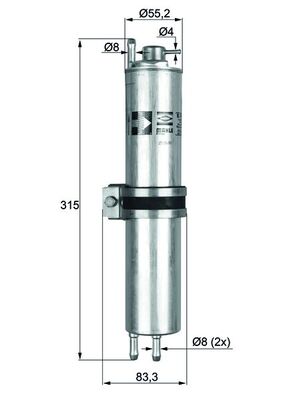 Fuel filter - KLH 12 KNECHT