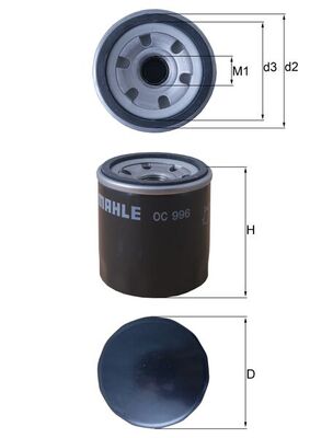 Filtro olio - OC 996 KNECHT