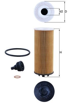 Oil Filter - OX 1238D KNECHT