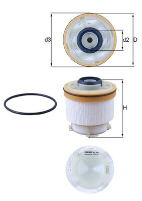 Fuel filter - KX 586D KNECHT