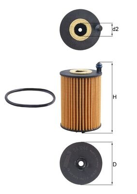 alyvos filtras - OX 1266D KNECHT