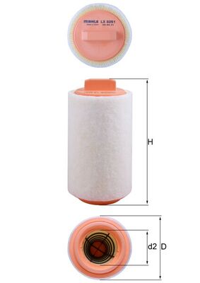 Luftfilter - LX 3251 KNECHT