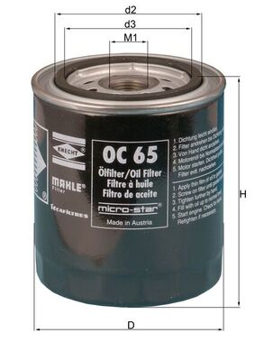 Filtro olio - OC 65 KNECHT