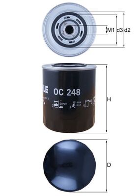 Filtro olio - OC 248 KNECHT