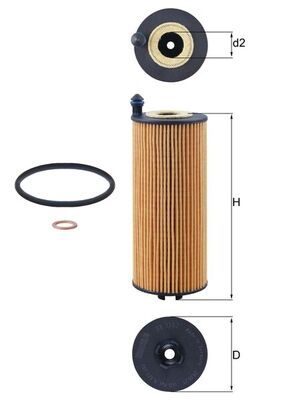 alyvos filtras - OX 1302D KNECHT