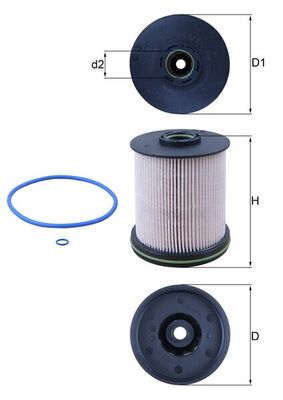 kuro filtras - KX 491/1D KNECHT