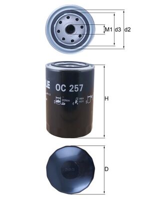 Filtro olio - OC 257 KNECHT