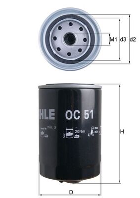 Filtro olio - OC 51 KNECHT