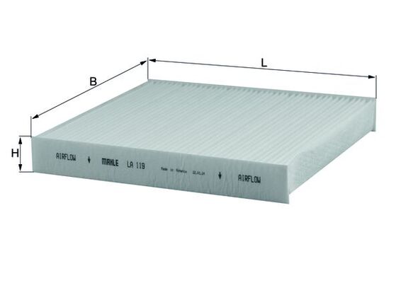 Filter, interior air - LA 119 KNECHT