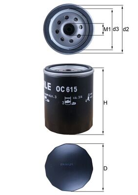 alyvos filtras - OC 615 KNECHT