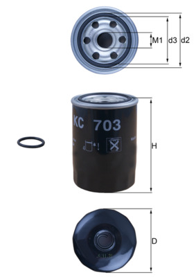Kraftstofffilter - KC 703D KNECHT