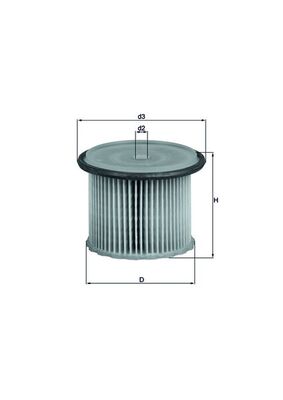 kuro filtras - KX 63/1 KNECHT
