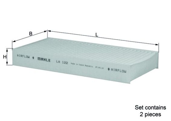 Filter, interior air - LA 122/S KNECHT