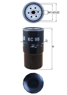 Fuel filter - KC 98 KNECHT