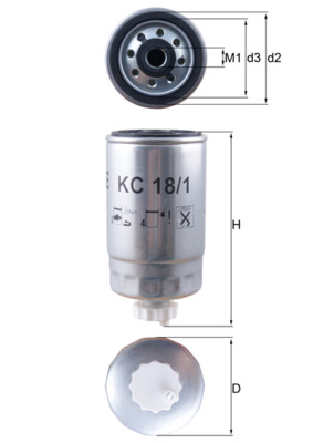 Топливный фильтр - KC 18/1 KNECHT