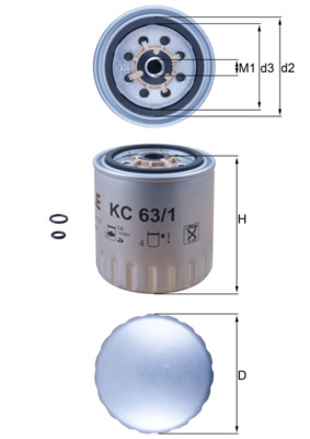 Fuel filter - KC 63/1D KNECHT
