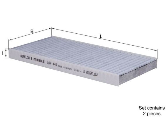 Filter, interior air - LAK 444/S KNECHT