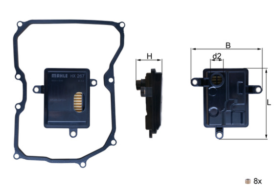 Hydraulic Filter, automatic transmission - HX 267D KNECHT