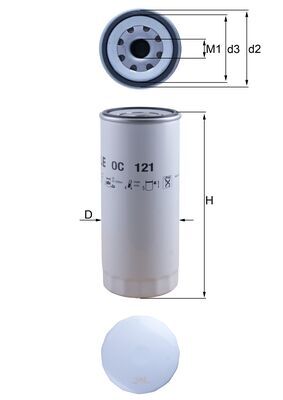 Filtro olio - OC 121 KNECHT