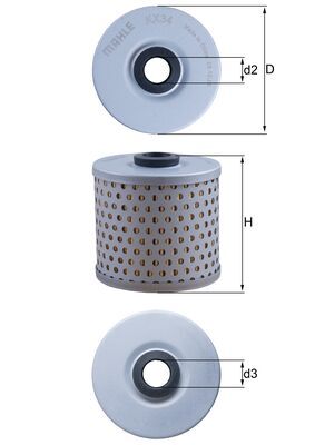 Fuel filter - KX 34 KNECHT