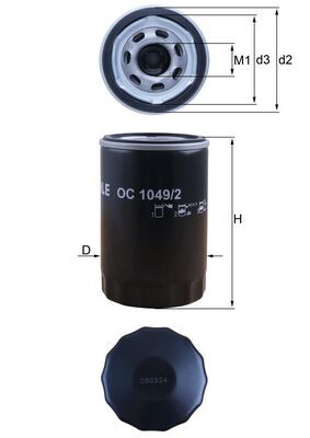 Filtro olio - OC 1049/2 KNECHT