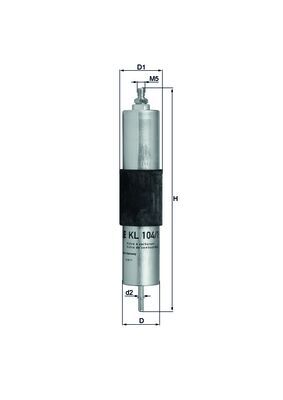 Filtro carburante - KL 104/1 KNECHT