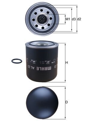 Air Dryer Cartridge, compressed-air system - AL 23 KNECHT