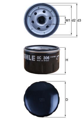 Oil Filter - OC 306 KNECHT