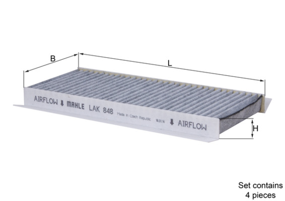 Filter, interior air - LAK 848/S KNECHT