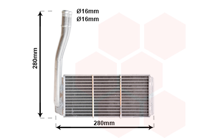 Heat Exchanger, interior heating - 02006177 VAN WEZEL