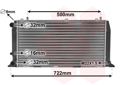 Radiator, engine cooling - 03002047 VAN WEZEL