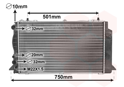 Radiator, engine cooling - 03002089 VAN WEZEL