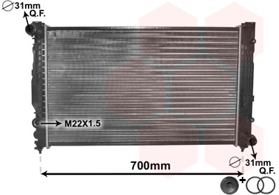 Radiator, engine cooling - 03002124 VAN WEZEL