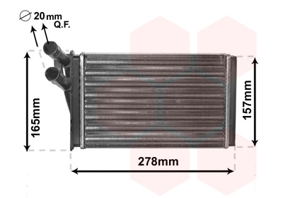 Heat Exchanger, interior heating - 03006097 VAN WEZEL