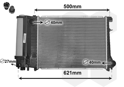 Radiatore, Raffreddamento motore - 06002135 VAN WEZEL