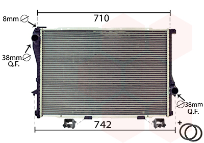 Radiator, engine cooling - 06002233 VAN WEZEL