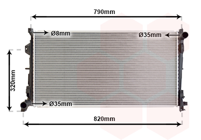 Radiator, engine cooling - 07002092 VAN WEZEL