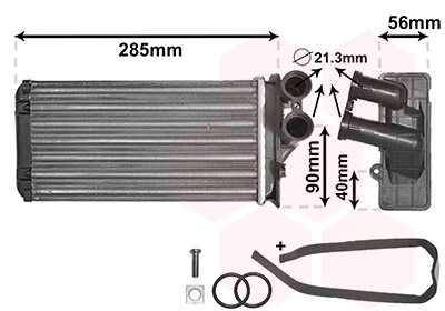 Heat Exchanger, interior heating - 09006239 VAN WEZEL