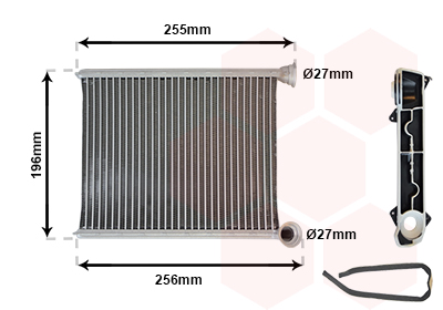 Heat Exchanger, interior heating - 09006281 VAN WEZEL