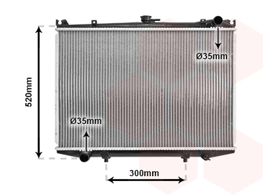 Radiatore, Raffreddamento motore - 13002041 VAN WEZEL