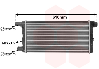 Radiator, engine cooling - 17002115 VAN WEZEL