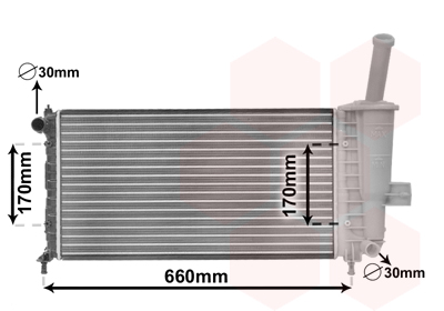 Radiator, engine cooling - 17002208 VAN WEZEL