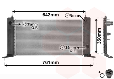 Radiator, engine cooling - 17002243 VAN WEZEL