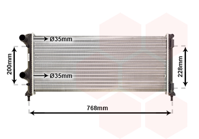 Radiator, engine cooling - 17002250 VAN WEZEL